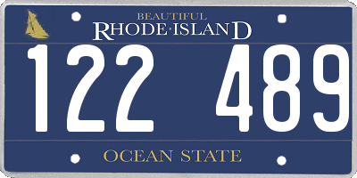 RI license plate 122489