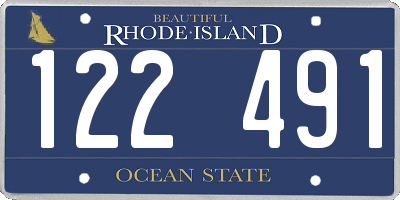 RI license plate 122491