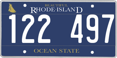 RI license plate 122497