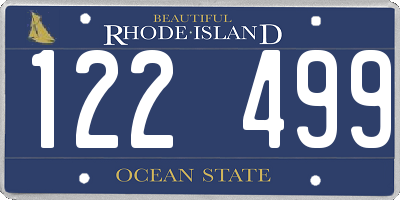 RI license plate 122499