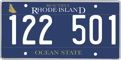 RI license plate 122501
