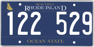 RI license plate 122529