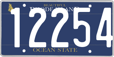 RI license plate 12254