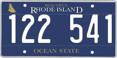 RI license plate 122541
