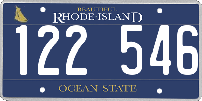 RI license plate 122546