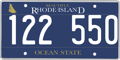 RI license plate 122550