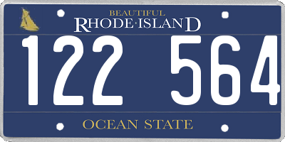 RI license plate 122564