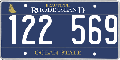 RI license plate 122569