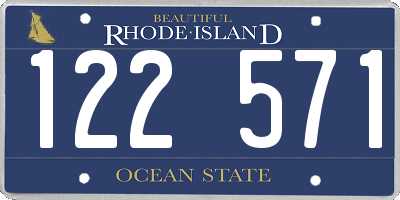 RI license plate 122571