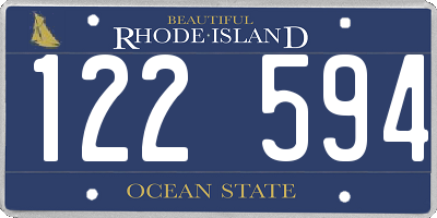 RI license plate 122594