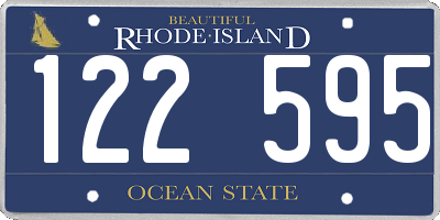 RI license plate 122595