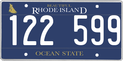 RI license plate 122599