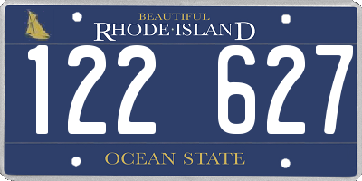 RI license plate 122627