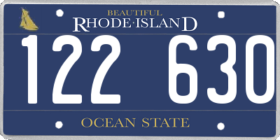 RI license plate 122630