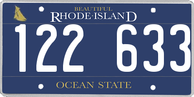 RI license plate 122633