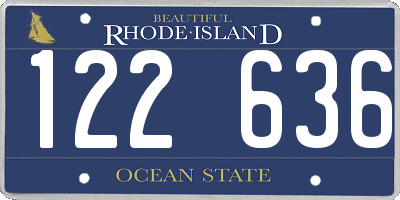 RI license plate 122636