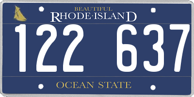 RI license plate 122637