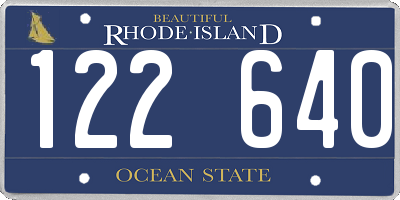 RI license plate 122640