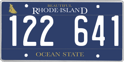 RI license plate 122641