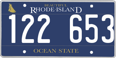 RI license plate 122653