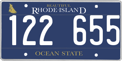 RI license plate 122655