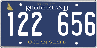 RI license plate 122656