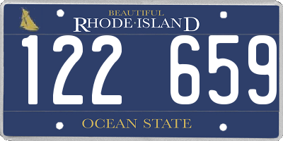 RI license plate 122659