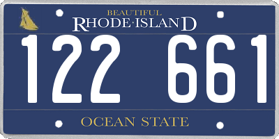 RI license plate 122661