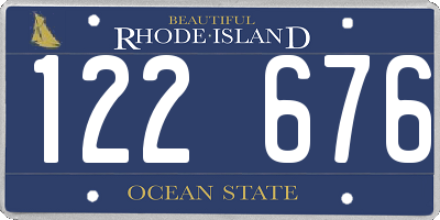 RI license plate 122676