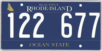 RI license plate 122677