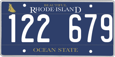 RI license plate 122679