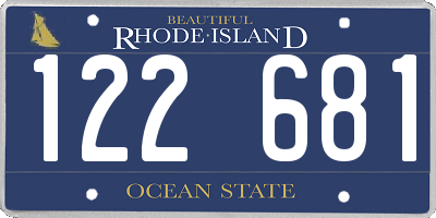 RI license plate 122681