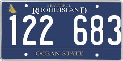 RI license plate 122683