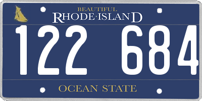 RI license plate 122684