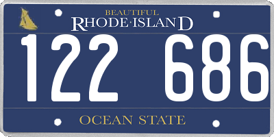 RI license plate 122686