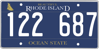 RI license plate 122687