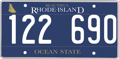 RI license plate 122690