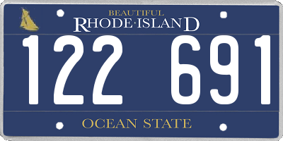 RI license plate 122691