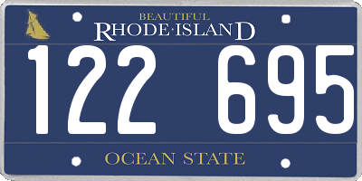RI license plate 122695