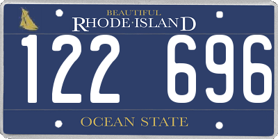 RI license plate 122696