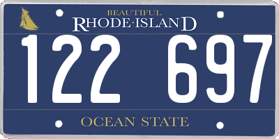 RI license plate 122697