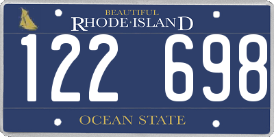 RI license plate 122698