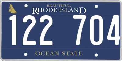 RI license plate 122704
