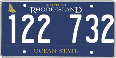 RI license plate 122732