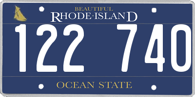 RI license plate 122740