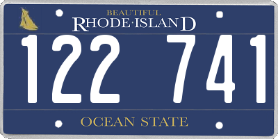 RI license plate 122741