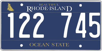 RI license plate 122745