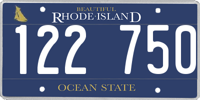 RI license plate 122750