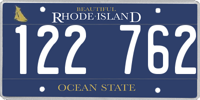 RI license plate 122762