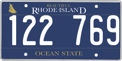 RI license plate 122769
